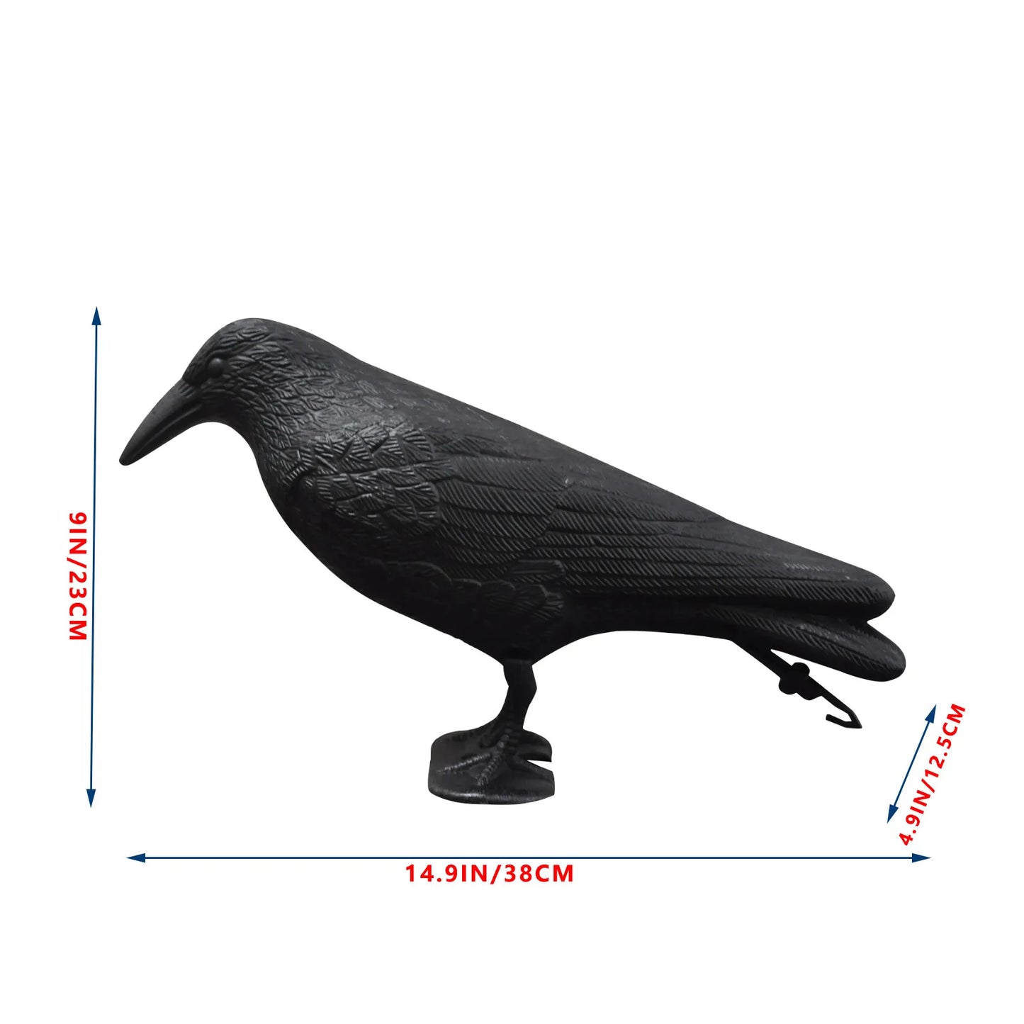 Realistic Black Crow Deterrent