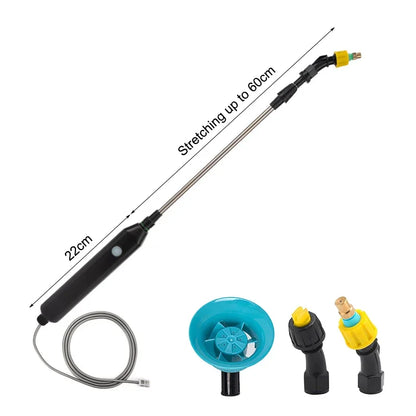 Electric Plant Sprayer with 3 Nozzles Telescopic Wand Watering Garden Plant Mister Sprayer Yard Lawn Weeds Plants Irrigation
