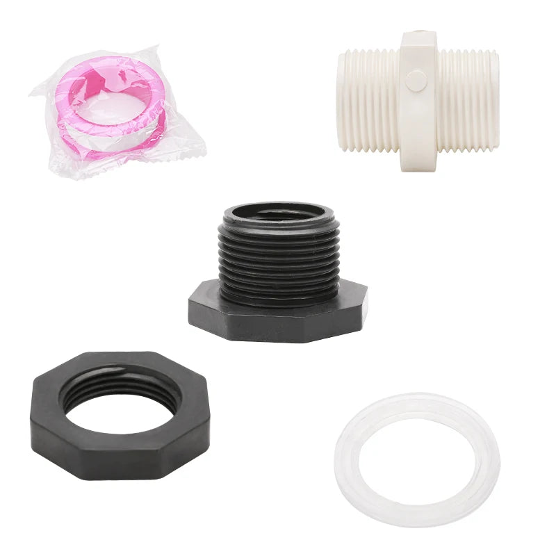 PVC Rain Barrel Diverter Kit, 3/4 Inch Rain Barrel Valve, Rain Barrel Spigot Kit with Bulkhead Fitting Adapter